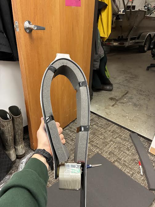 Prototype of the foam lined collars