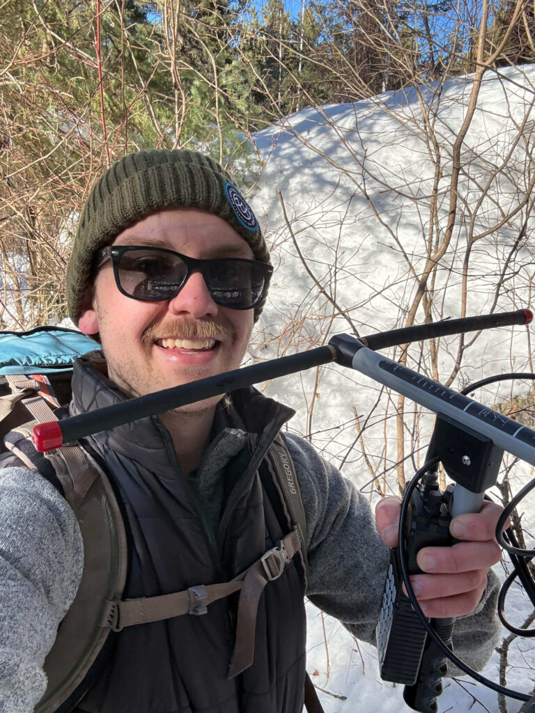 Snowmobiles, “moose tacos” and more! 4 Moose Browse Adam Mortensen Tracking in on the moose using radiotelemetry