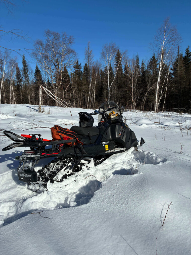 Snowmobiles, “moose tacos” and more! 3 My snowmobile stopped, but thankfully, it was not stuck!